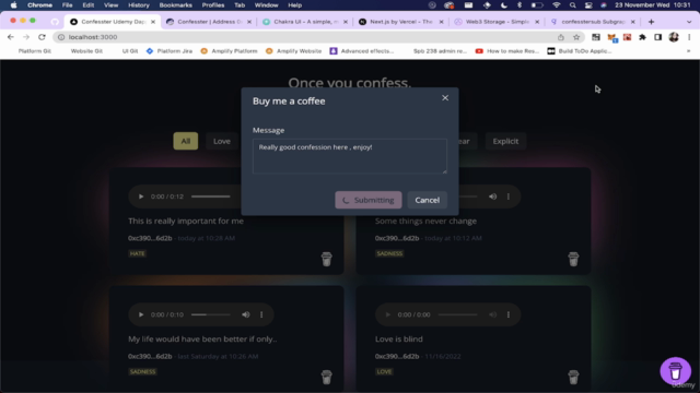Build a fullstack confesster dapp – Screenshot 3