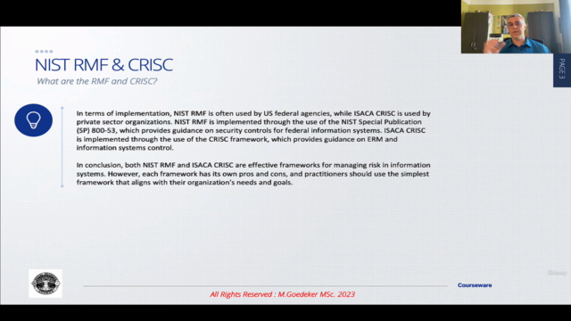 NIST RMF (Risk Management Framework) and ISACA CRISC – Screenshot 3