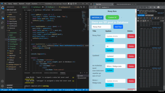 Kurs React. Twórz nowoczesne aplikacje internetowe z React. – Screenshot 1
