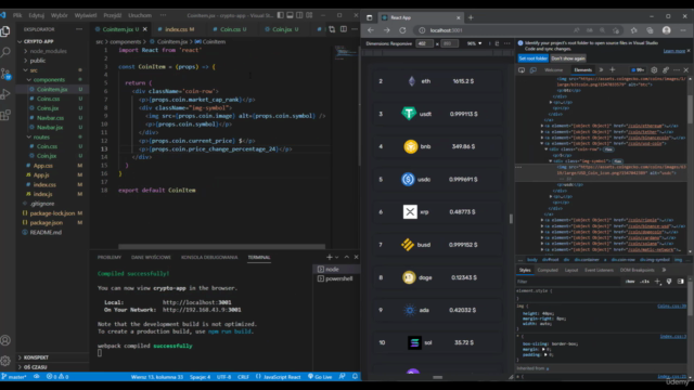 Kurs React. Twórz nowoczesne aplikacje internetowe z React. – Screenshot 3