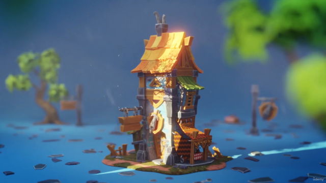 Learn Modeling Stylized Castle & props in Blender – Screenshot 4