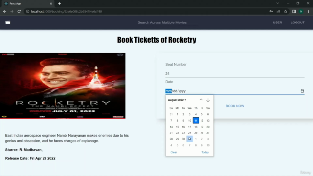 MERN Stack Advanced Project: A Movie Booking System (2023) – Screenshot 2
