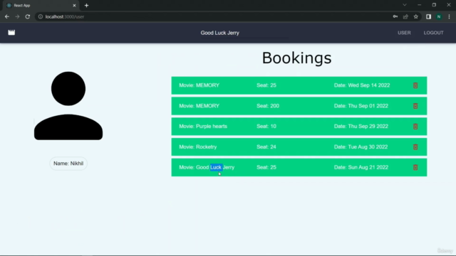 MERN Stack Advanced Project: A Movie Booking System (2023) – Screenshot 3