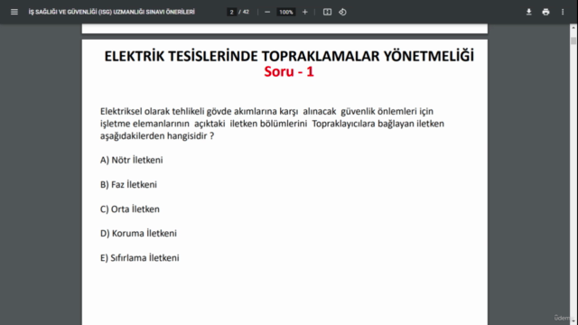 Elektrik Tesislerinde Topraklamalar Yönetmeliği Soru - Çözüm – Screenshot 4