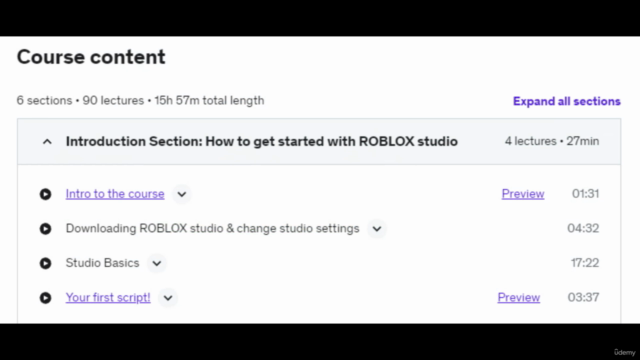 ROBLOX Studio 2023: Complete Lua Scripting & Game Creation