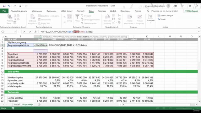 Modelowanie finansowe – prognoza sprawozdania finansowego II – Screenshot 2