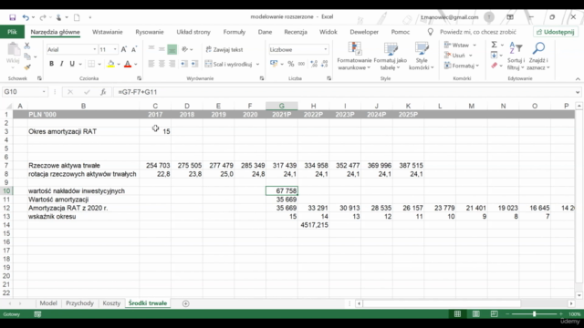 Modelowanie finansowe – prognoza sprawozdania finansowego II – Screenshot 3