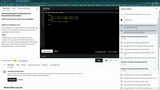 Python Interview Preparation Coding Exercises - Screenshot_01