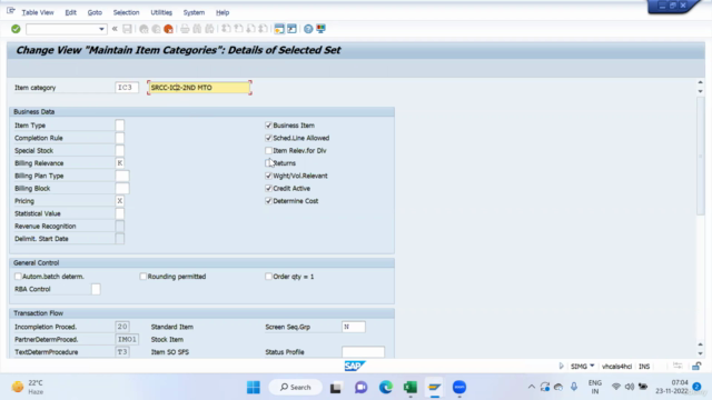 SAP CO: "Product Costing by Sale Order" with "Item Category" – Screenshot 3