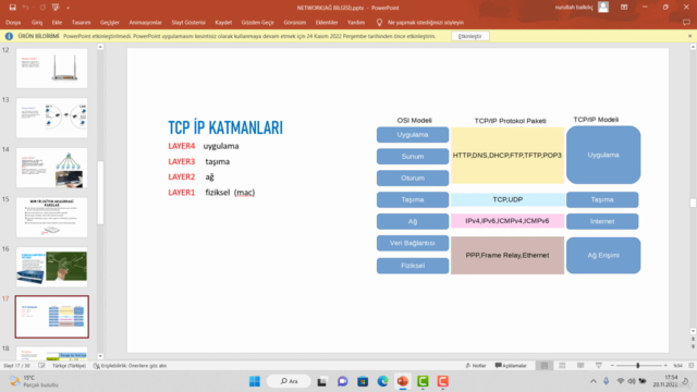 Network +Ağ bilgisi+subnet mask+ firewall – Screenshot 1