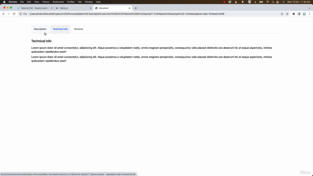 Tailwind CSS and Alpine JS - Essentials Training – Screenshot 2
