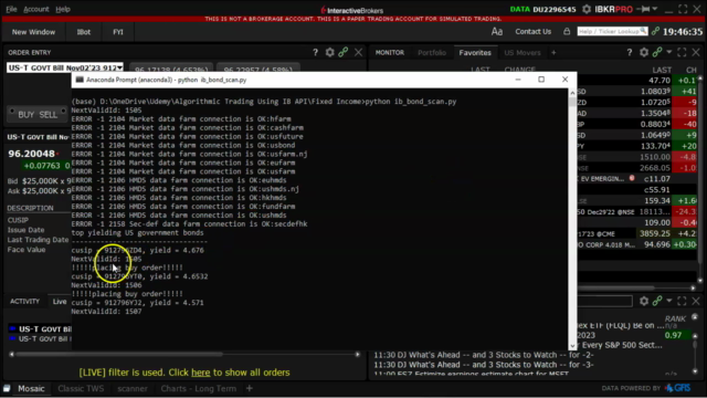 Quantitative Bond Trading on Interactive Brokers' Platform – Screenshot 3