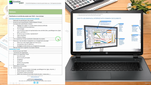 Planification et contrôle de projets linéaires avec TILOS – Screenshot 2