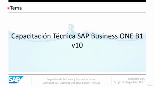 SAP BUSINESS ONE: Capacitacion Tecnica ERP SAP B1 (SQL HANA) – Screenshot 1