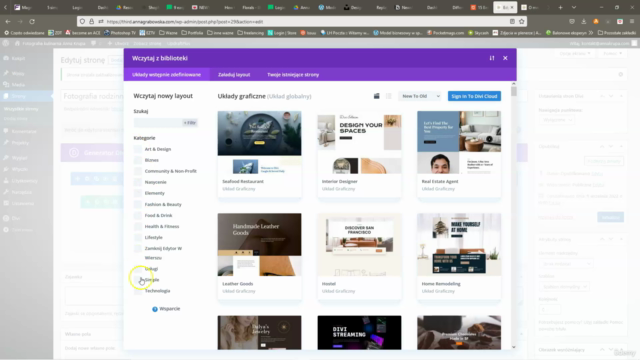 Kurs Wordpress - strona oparta o DIVI – Screenshot 1