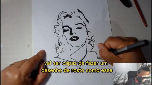 Desenho de rosto fácil com a técnica alto contraste – Screenshot 3
