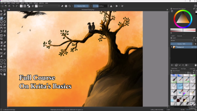 Learn Krita 5 with simple Exercises: Digital Art Basics 2024 - Screenshot_02