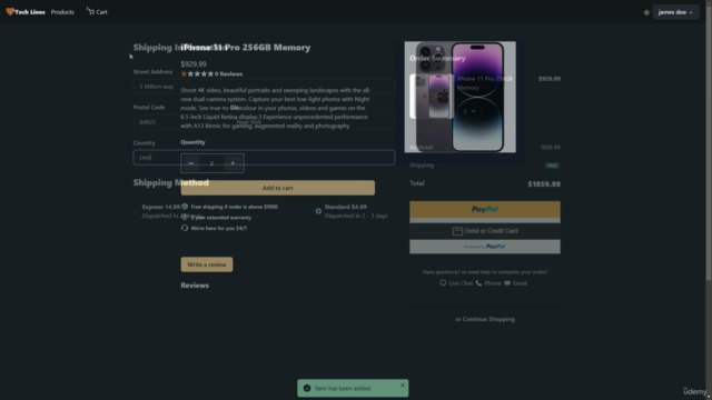 Build a web-shop in React MERN Full Stack [2024 Update] – Screenshot 3