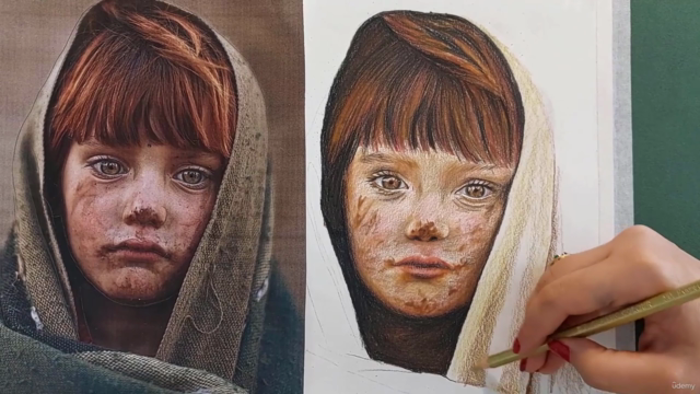 Realistic Portrait Drawing with Colored Pencil - Screenshot_04