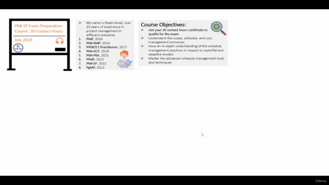 PMI SP Exam Preparation Workshop: 30 Contact Hours, 2024 – Screenshot 1