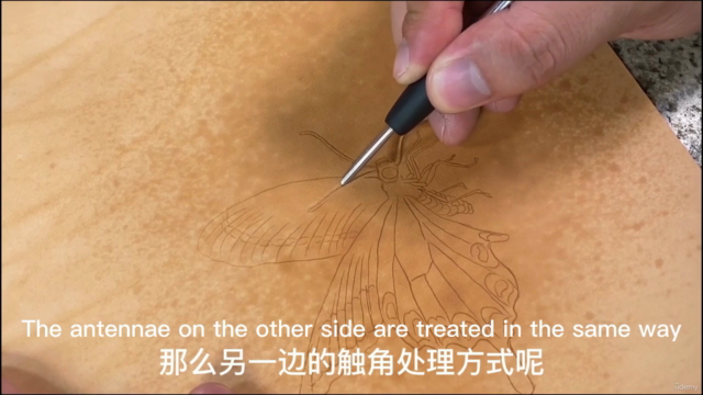 Leather carving butterfly(modeling tools course) – Screenshot 1