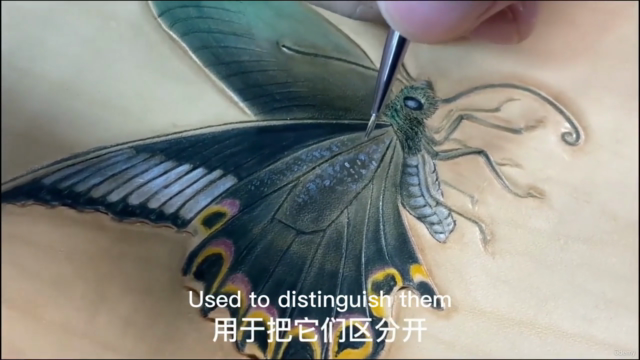 Leather carving butterfly(modeling tools course) – Screenshot 4