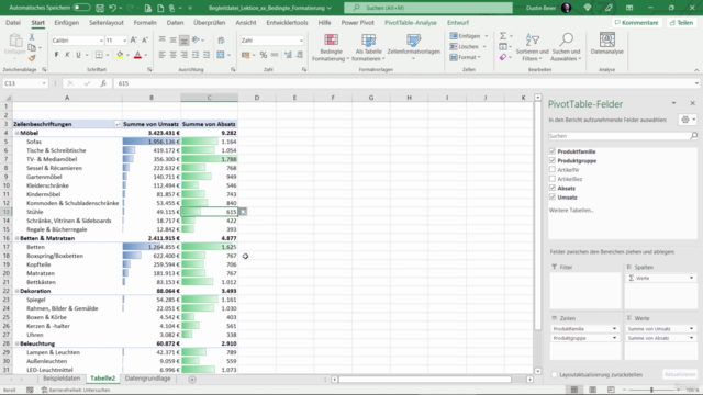 Die vollständige Einführung in Pivot Tabellen mit Excel 365 – Screenshot 3