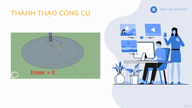THIẾT KẾ 3D SKETCHUP CHO NGƯỜI MỚI (TẶNG 80GB THƯ VIỆN ) – Screenshot 1