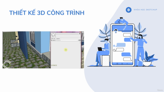 THIẾT KẾ 3D SKETCHUP CHO NGƯỜI MỚI (TẶNG 80GB THƯ VIỆN ) – Screenshot 2
