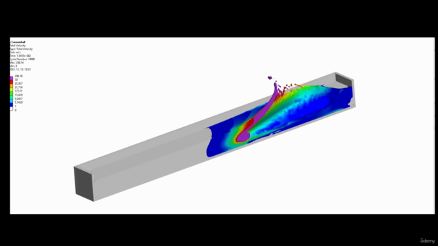 ANSYS Explicit Dynamics: Solid Fluid Interaction-Cannonball – Screenshot 1