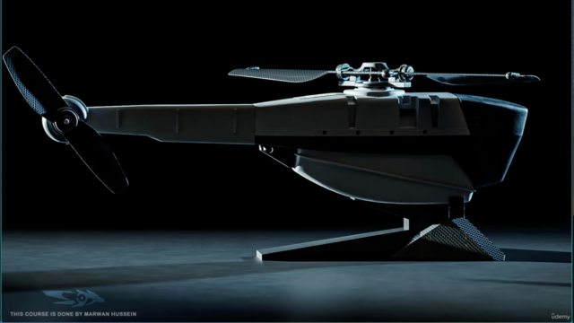 BLENDER: Learn how to create the military Black Hornet drone - Screenshot_01