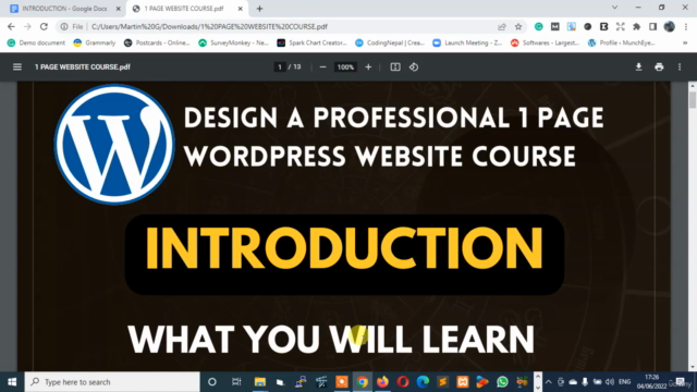 Build A Responsive 1 Page Wordpress Website For Beginners – Screenshot 1