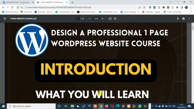 Build A Responsive 1 Page Wordpress Website For Beginners – Screenshot 2