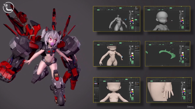 Anime Hardsurface en ZBrush 2019 – Screenshot 1