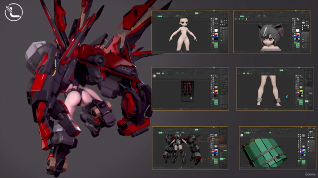 Anime Hardsurface en ZBrush 2019 – Screenshot 2
