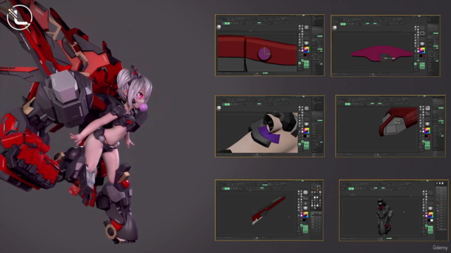 Anime Hardsurface en ZBrush 2019 – Screenshot 3