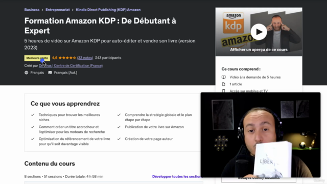 Formation Amazon KDP : De Débutant à Expert 2025 – Screenshot 1