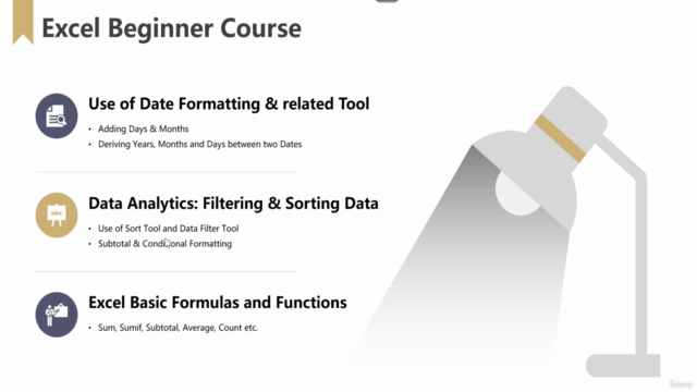 Excel Course for Beginner – Screenshot 1