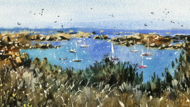 Coastal Watercolor Essentials - Normandy in Watercolor – Screenshot 4