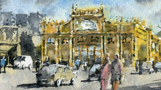 Urban Landscapes in Watercolor - Melbourne, Victoria (QVM) – Screenshot 1