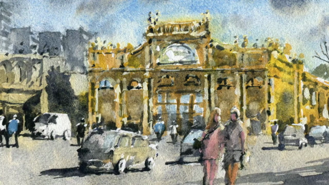 Urban Landscapes in Watercolor - Melbourne, Victoria (QVM) – Screenshot 2
