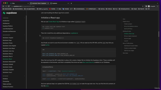 ReactJS with Supabase build a full-stack website – Screenshot 1