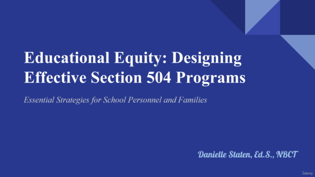 Certificate in Designing Effective Section 504 Programs – Screenshot 1