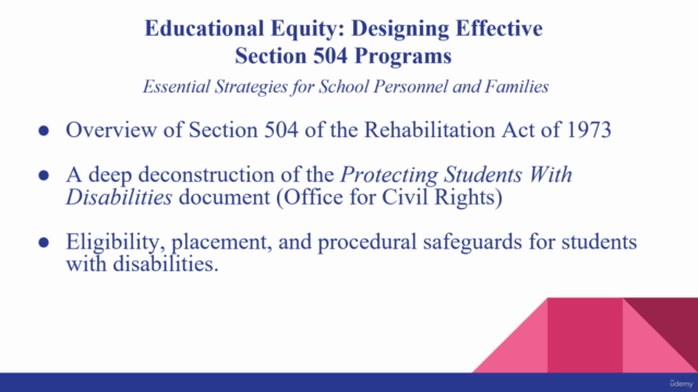 Certificate in Designing Effective Section 504 Programs – Screenshot 2