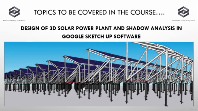 Shadow Analysis of Solar Plant in Google Sketch up (Ground) - Screenshot_01
