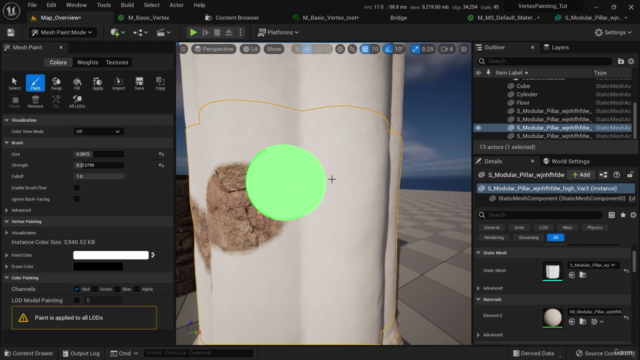 Learn Vertex Painting in Unreal Engine 5 – Screenshot 4
