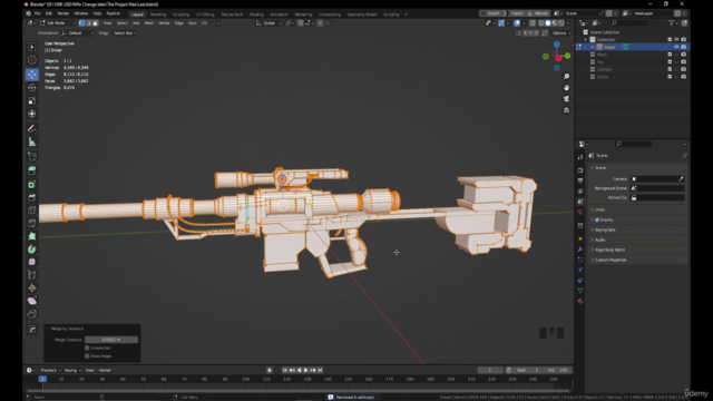 The Ultimate weapon course (Create Sniper in Blender 3.4 ) – Screenshot 3