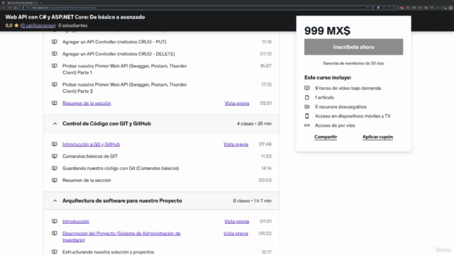Web API con C# y ASP.NET Core – Screenshot 2
