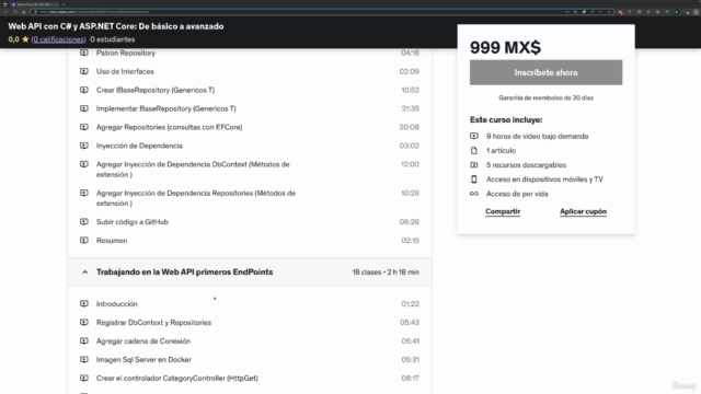 Web API con C# y ASP.NET Core – Screenshot 3