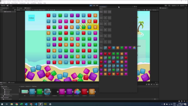 Aprenda a criar um jogo quebra-cabeça estilo Match 3 - Unity – Screenshot 1